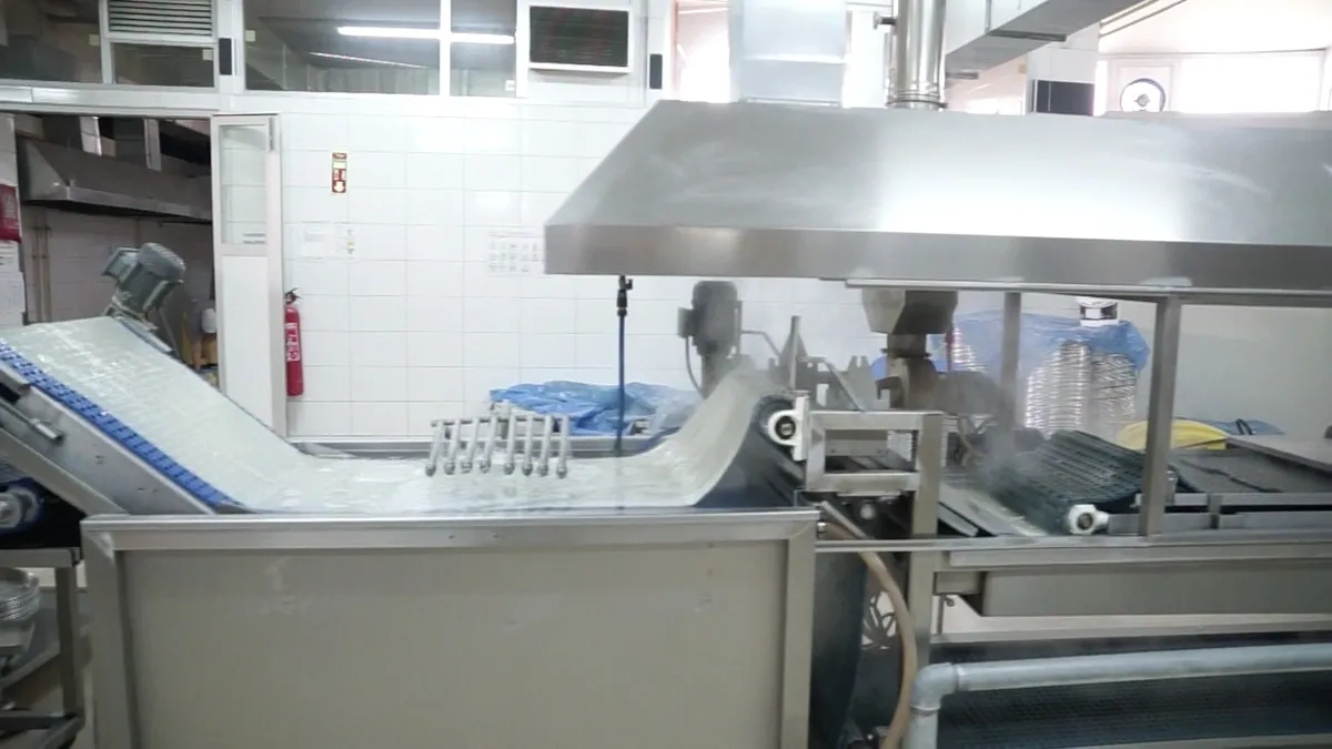 Donuk kır pidesi -35°C şoklama hattı
